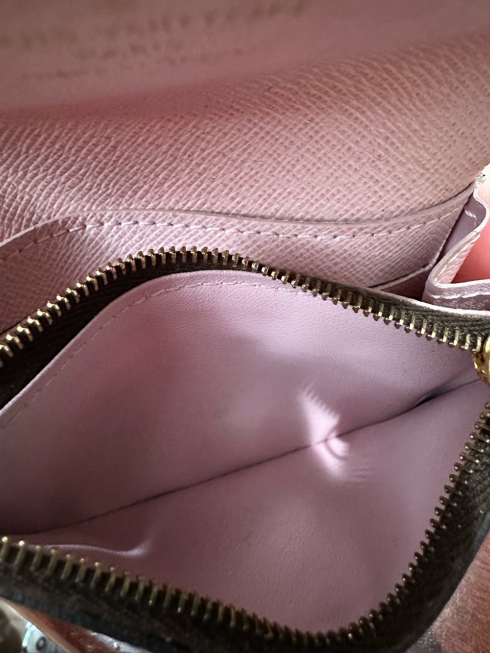 Louis Vuitton Rosalie Coin Purse Damier Ebene Rose Ballerine Pink Wallet - Picture 8 of 9
